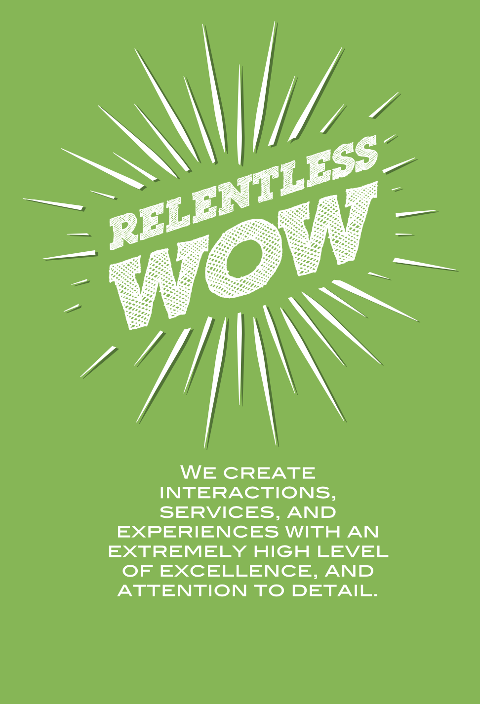 Harvest Wealth Group Core Values- Relentless Wow